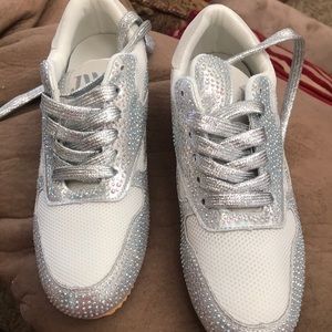 Rhinestone covered tennis shoes